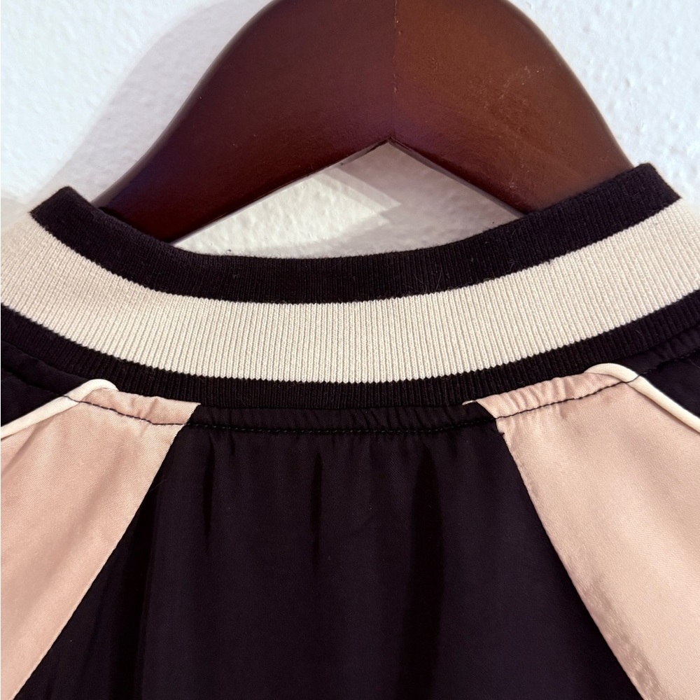 Joie Floral Embroidered Black and Pink Bomber Jacket - Picture 11 of 12
